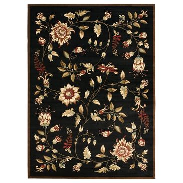 Safavieh Lyndhurst LNH552 8" x 11" Black and Multicolor Area Rug, , large
