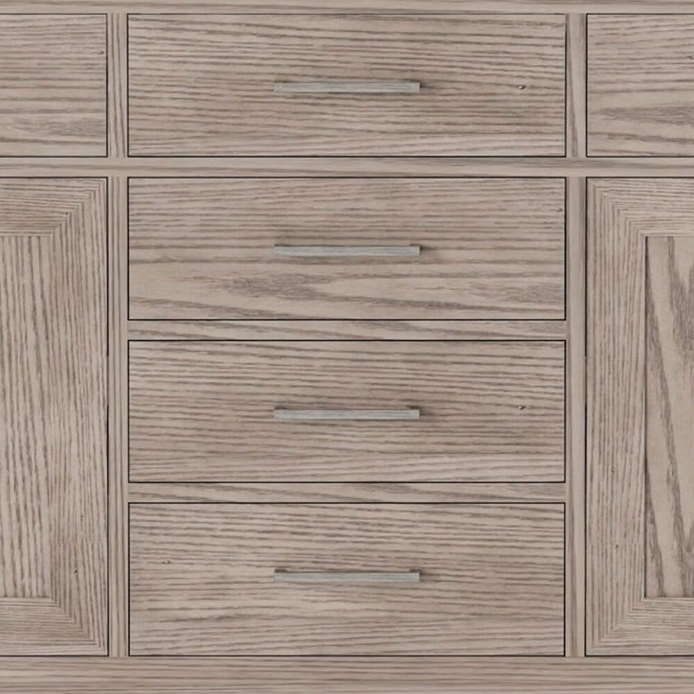 Lexora Home Abbey 80" Double Bathroom Vanity in Grey Oak with 2 cm White Cultured Marble Top and Rectangular Sinks, , large