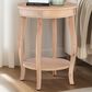 Linon Home Decor Aura Round Side Table in Natural, , large