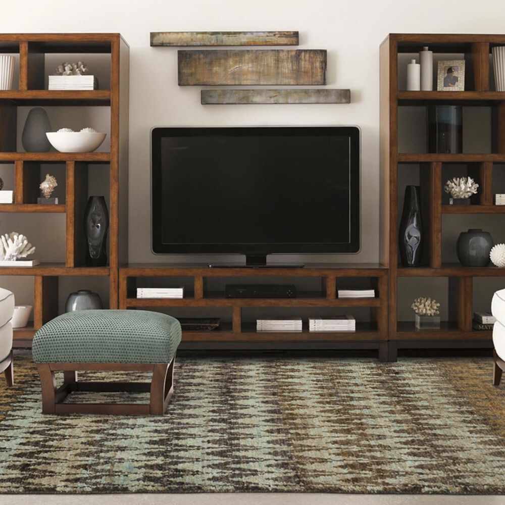 Oriental Weavers Ansley 50908 8' x 10' Brown and Blue Area Rug, , large