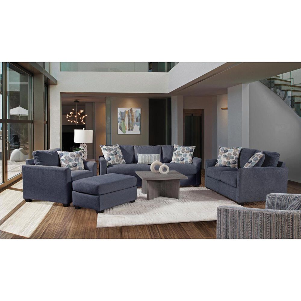 Northwestern Ryder Stationary Loveseat in Navy, , large