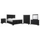 Mayberry Hill Passages 5-Piece King Panel Bedroom Set in Black, , large