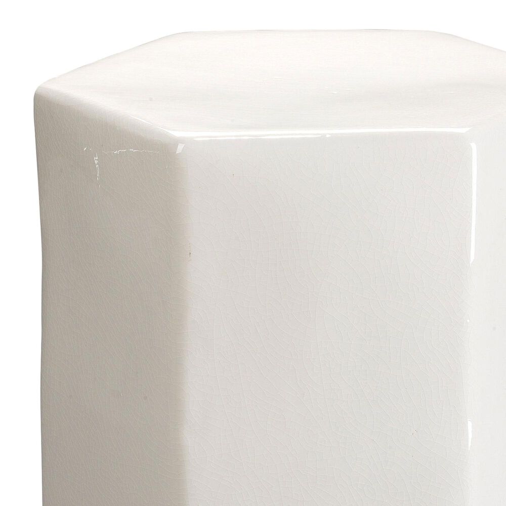 Splendor Living Kingsley Large Side Table in White, , large