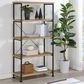 Pacific Landing Analiese 4-Shelf Bookshelf in Mango and Black, , large