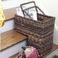 Creative Coop Woven BacBac Leaf Stair Basket in Natural, , large