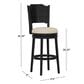 The Monday Company Clarion Swivel Bar Height Stool in Black and Greige, , large