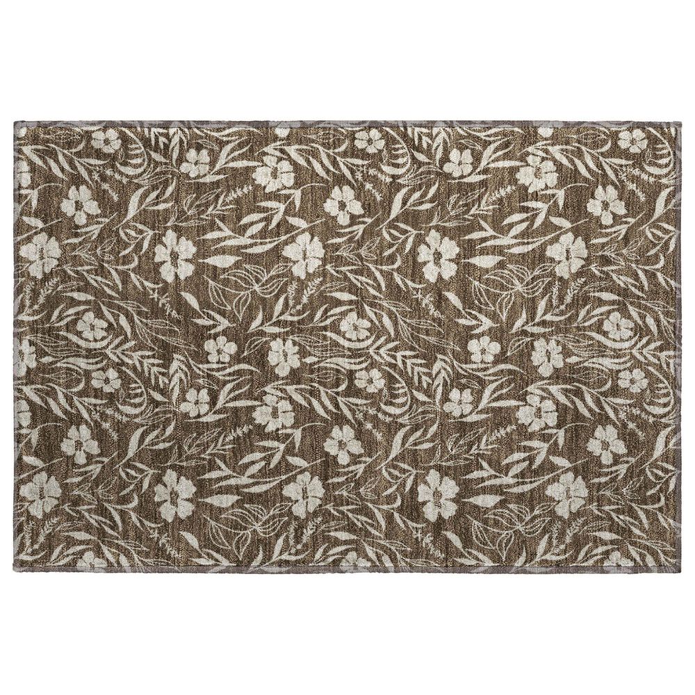 Dalyn Rug Company Soft Essentials Floral Chocolate 2"6" x 3"10" Indoor/Outdoor Area Rug, , large
