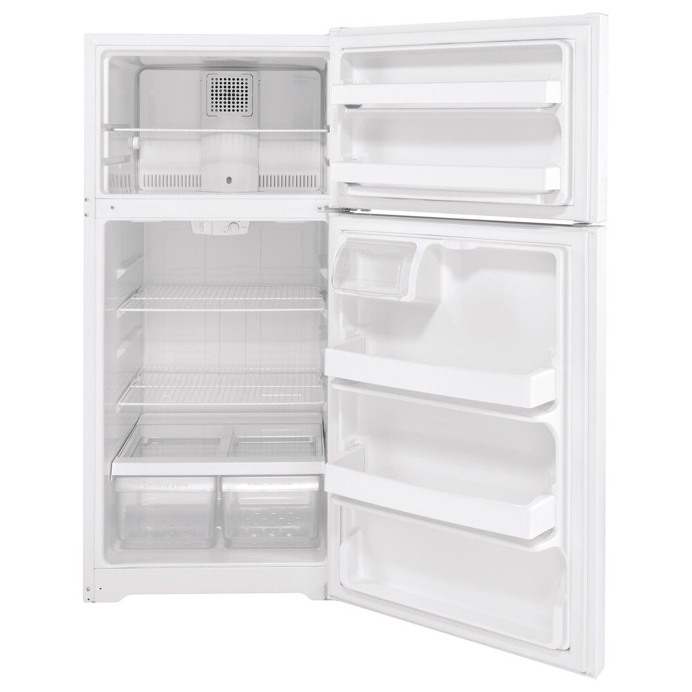 GE Appliances 15.6 Cu. Ft. Top-Freezer Refrigerator in White, , large