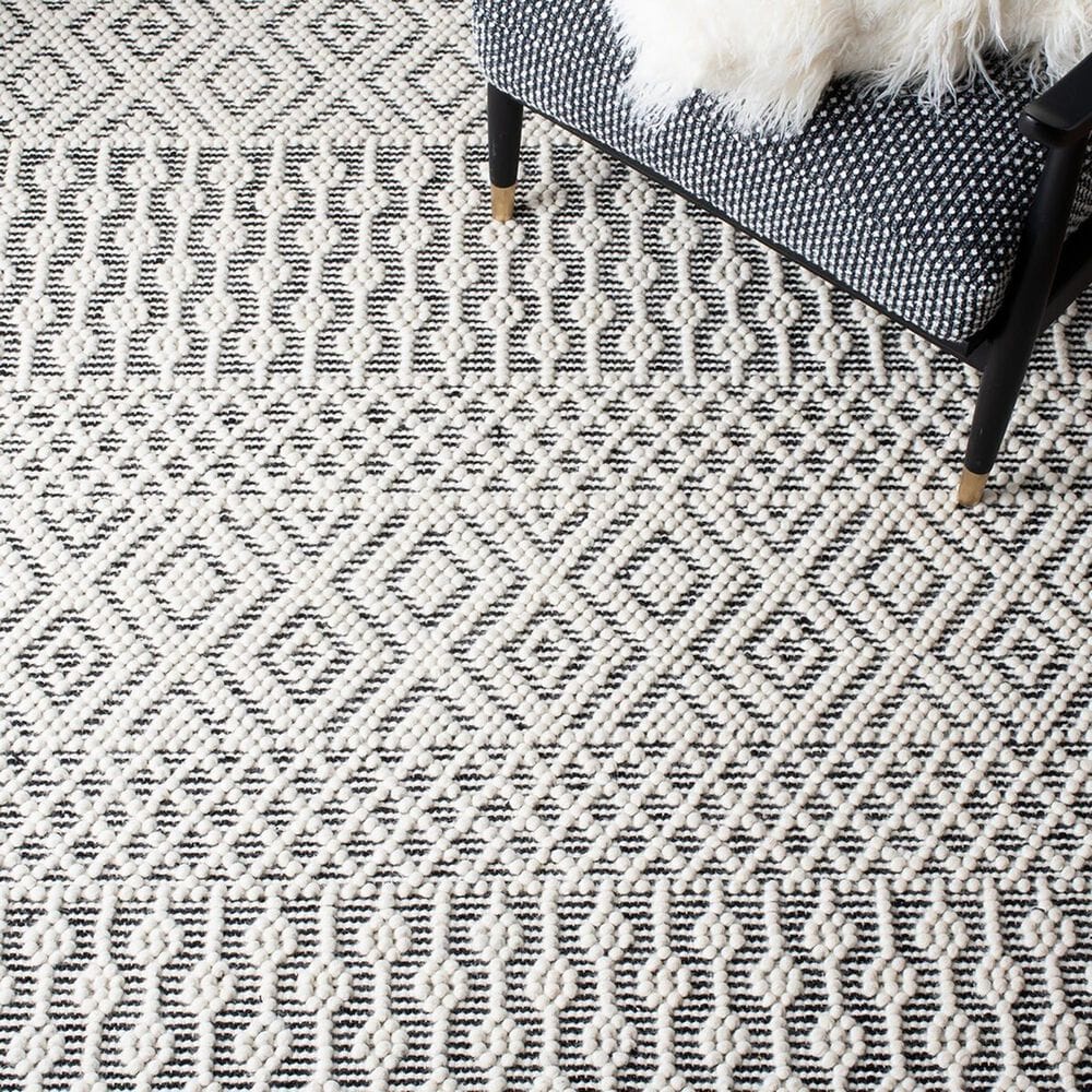 Safavieh Natura NAT852Z 6&#39; Square Ivory and Black Area Rug, , large