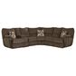 Catnapper Elliott 2-Piece Manual Lay Flat Reclining Sectional in Chocolate, , large