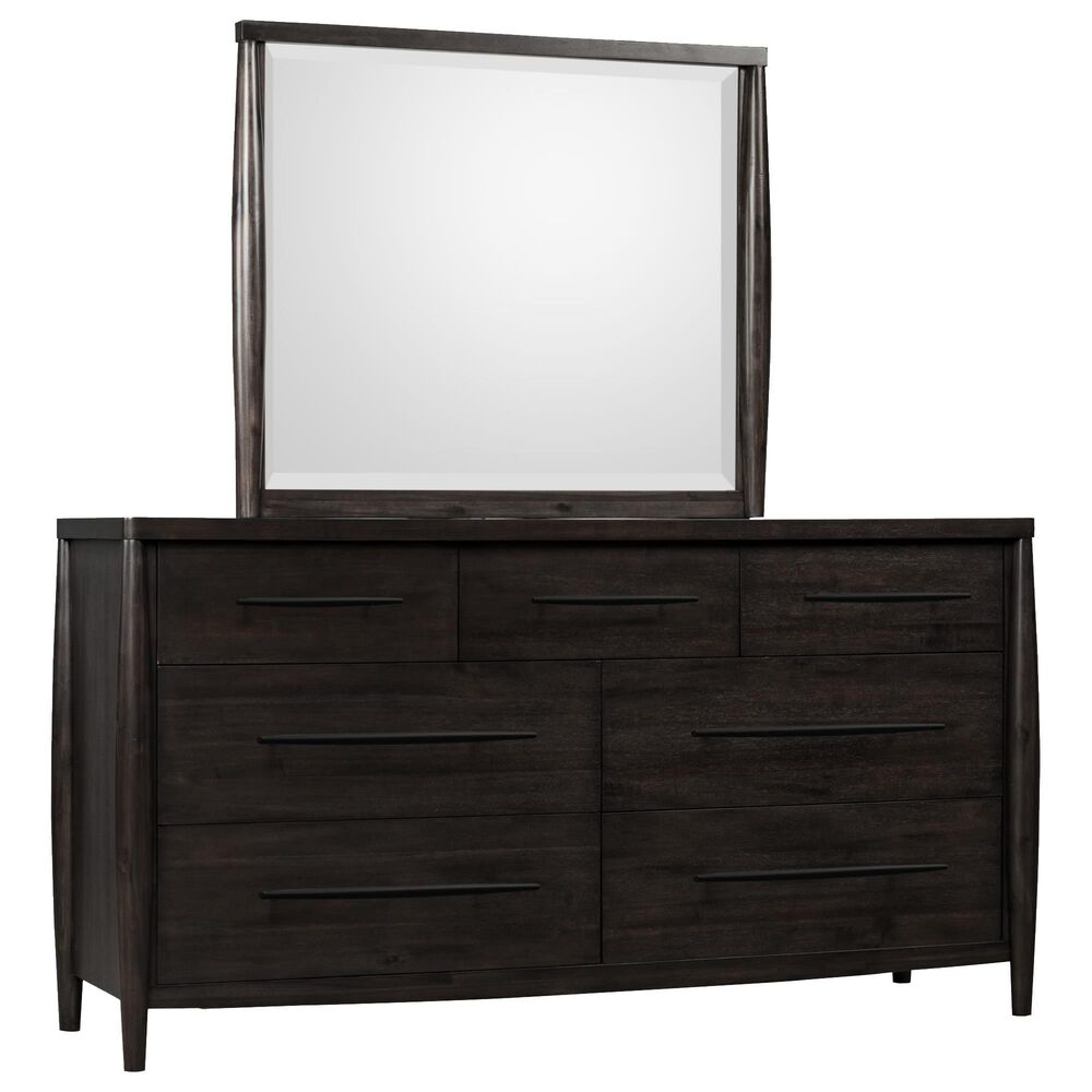 Urban Home Koko 7-Drawer Dresser with Mirror in Minx, , large