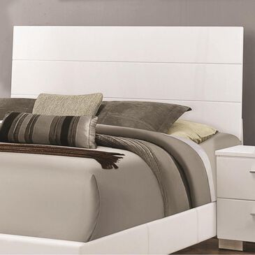 Pacific Landing Felicity Queen Slat Headboard in High Gloss White, , large