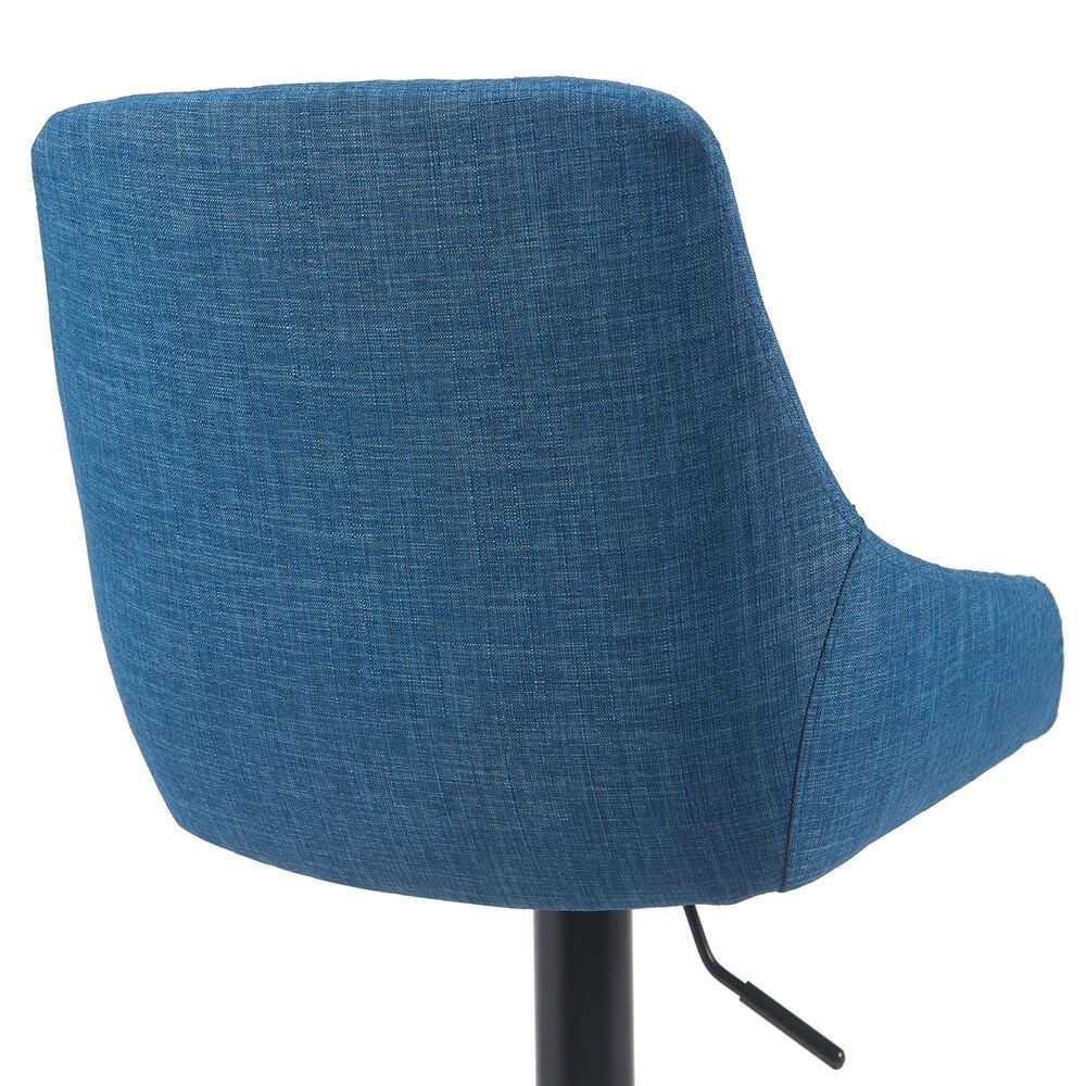 Armen Living Anibal Swivel Adjustable Barstool in Black, , large