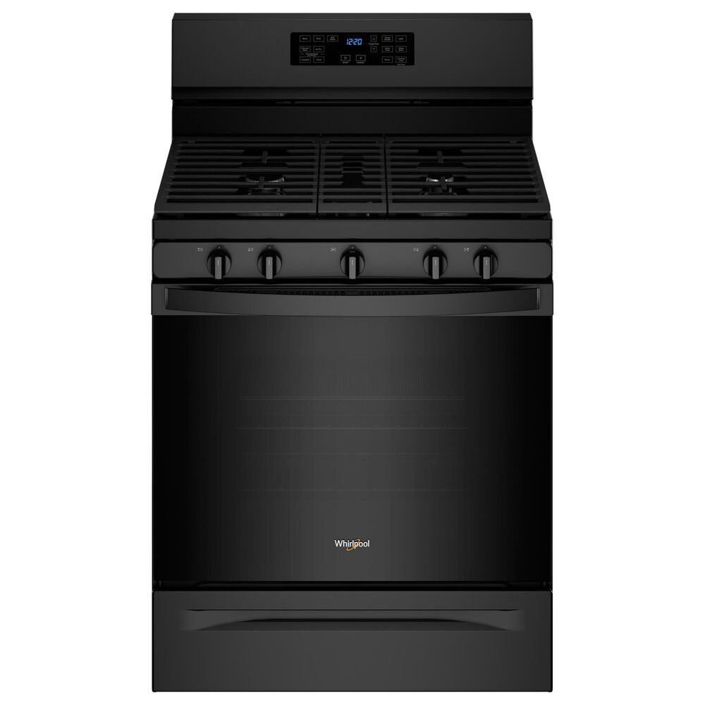 Whirlpool 5 Cu. Ft. Gas Range 5-in-1 Air Fry Oven in Black, , large