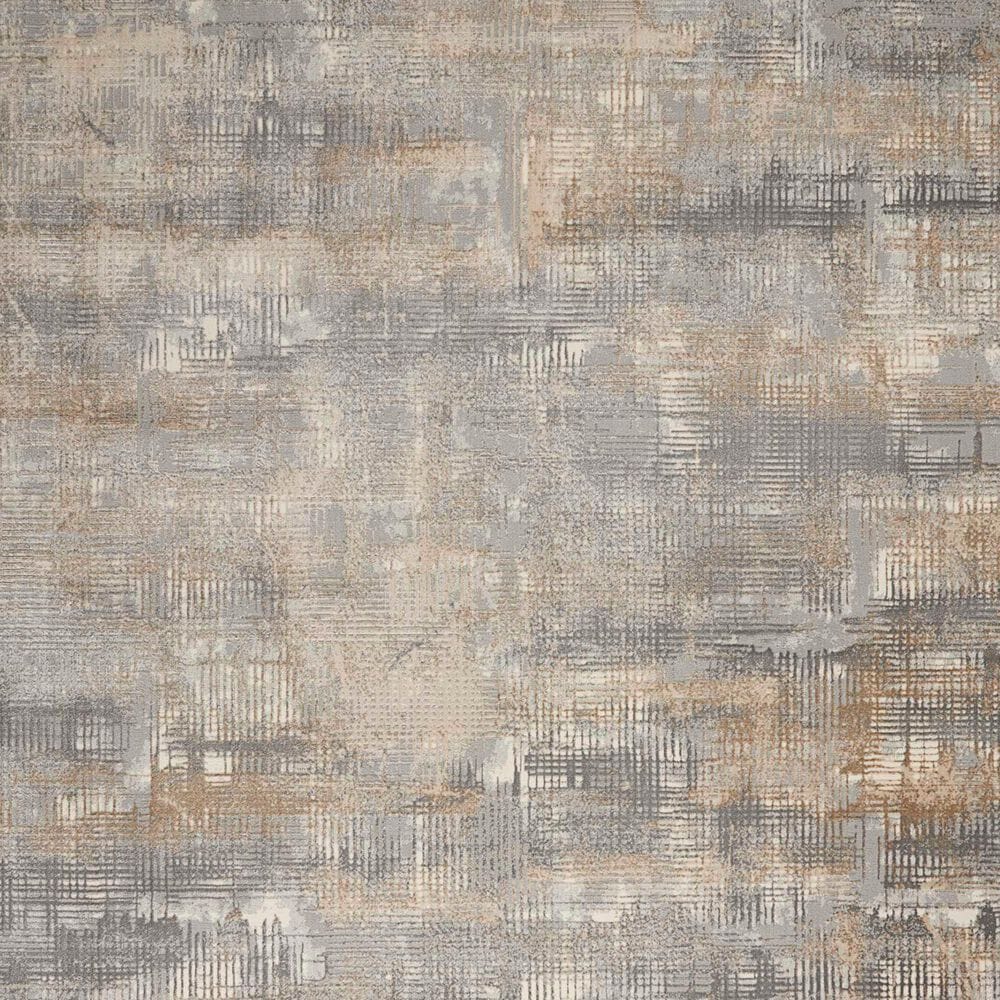 Nourison Rush CK951 6&#39; Round Grey and Beige Area Rug, , large