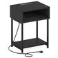 HOMLUX 19.7" 3-Tier End Table in Americano and Black, , large