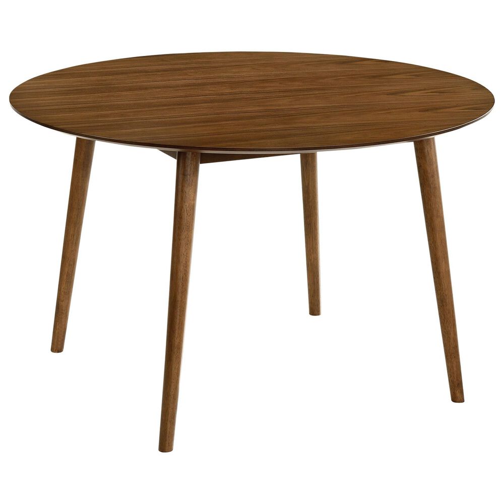 Blue River Arcadia and Juno 5-Piece 48&quot; Dining Set with Blue Cushion in Walnut, , large