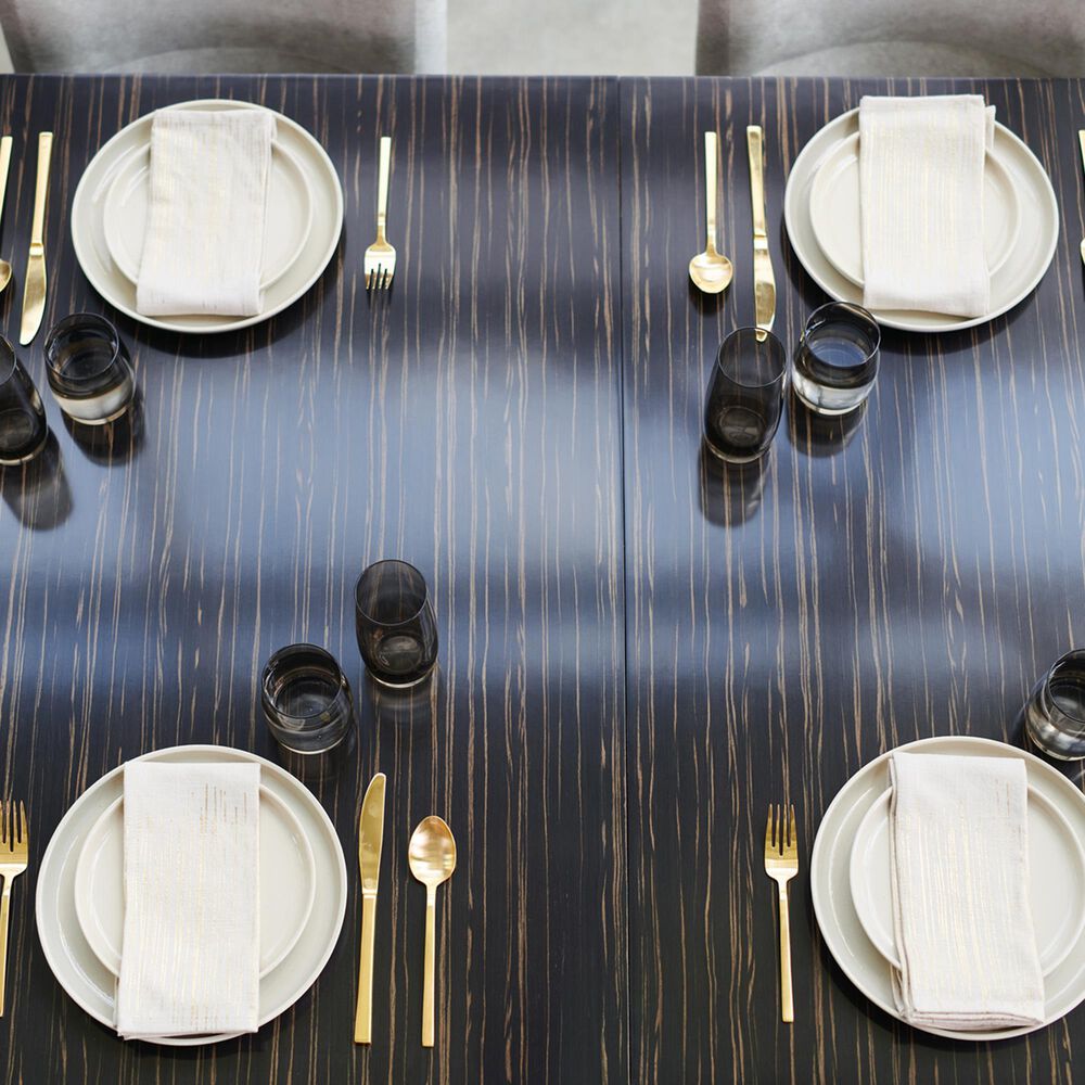 Schnadig Edge Dining Table in Striated Ebony and Lucent Bronze - Table Only, , large