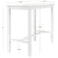 Linon Home Decor Claridge Bar Height Pub Table in Bright White - Table Only, , large