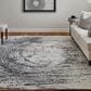 Feizy Coda 8928F 8" x 10" Black and White Area Rug, , large