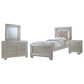 Mayberry Hill Platinum 4 Piece Twin Bedroom Set in Champagne, , large