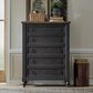 Belle Furnishings 5-Drawer Chest in Black and Dusty Taupe, , large