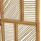 Maple and Jade 3-Panel Geometric Partition Room Divider Screen in Oiled Brown, , large