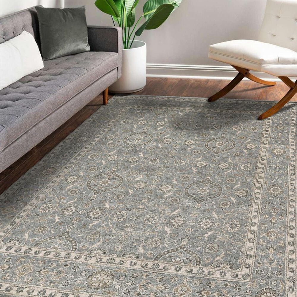 Amer Rugs Nuit Arabe NUI-129 10&#39; x 14&#39; Ice Blue Area Rug, , large