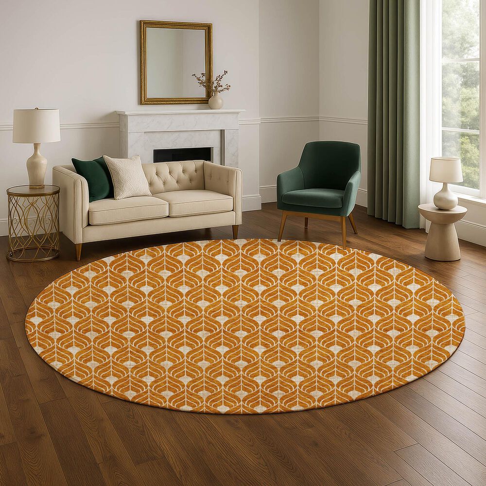 Dalyn Rug Company The Reserve TR10 Terracotta 8&#39; Round Indoor/Outdoor Area Rug, , large
