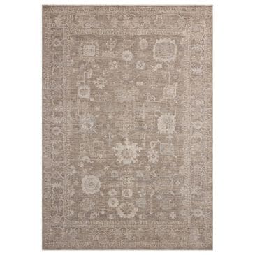 Loloi II Louisa 5"3" Round Taupe and Ivory Area Rug, , large