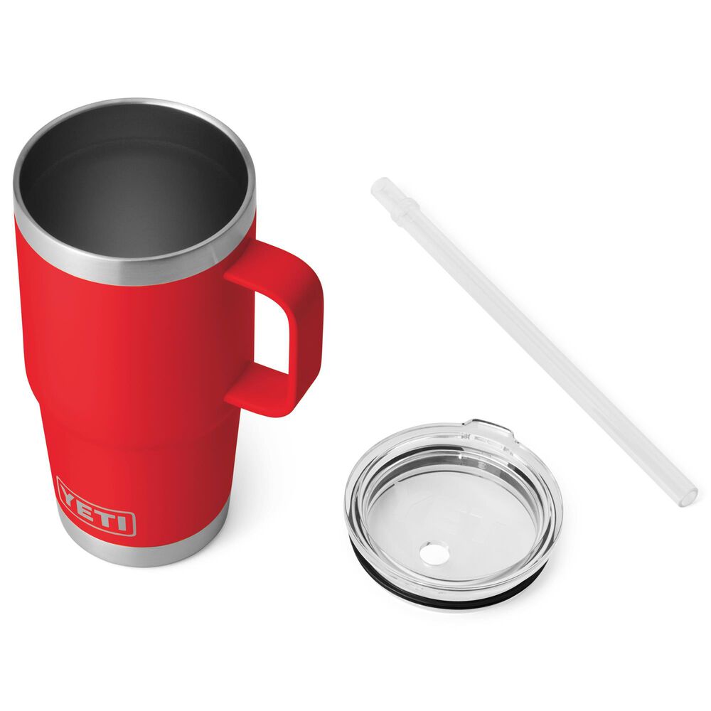 YETI Rambler 25 Oz Straw Mug with Straw Lid in Rescue Red, , large