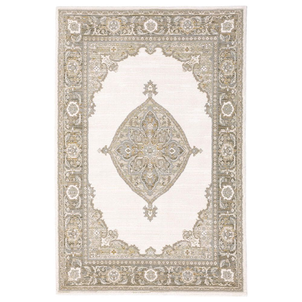 Oriental Weavers Andorra Medallion 7939D 8"6" x 11"7" Beige Area Rug, , large