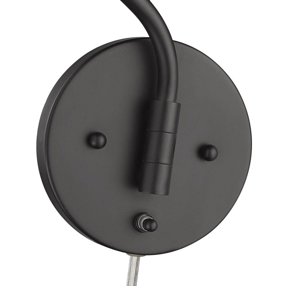 Golden Lighting Ryleigh 1-Light Articulating Wall Sconce in Matte Black, , large