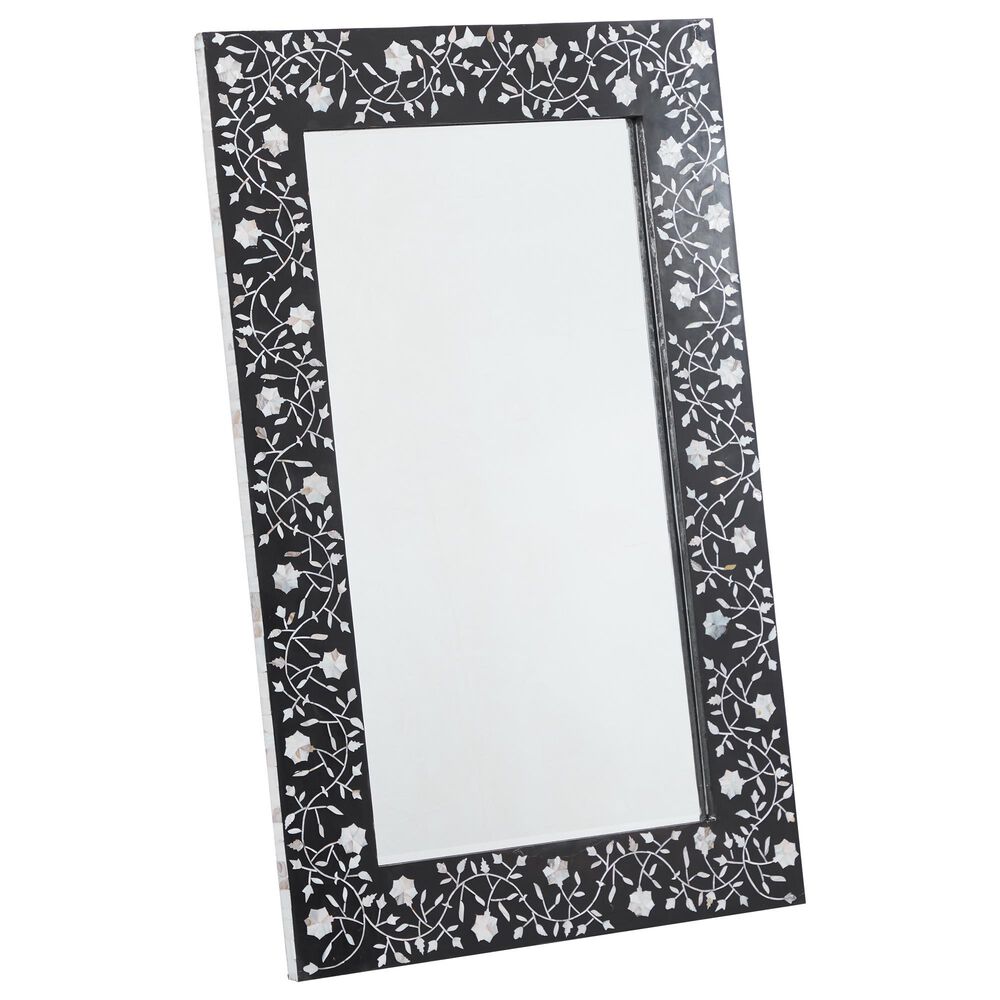Maple and Jade 30&quot; x 47&quot; Wall Mirror in Black and White, , large