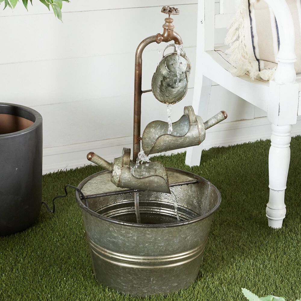 Maple and Jade 28&quot; Farmhouse Fountain in Gray, , large