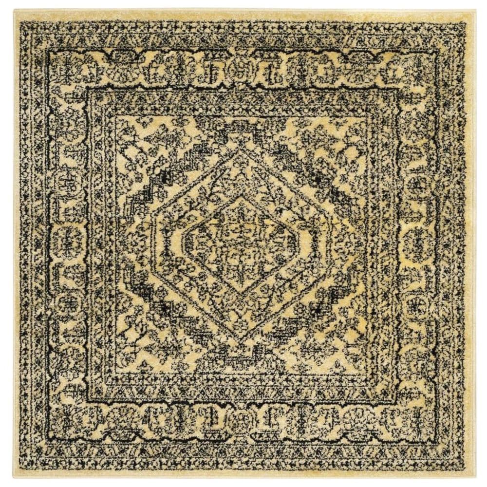 Safavieh Adirondack ADR108H 4" Square Gold and Black Area Rug, , large