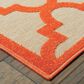 Oriental Weavers Cayman Sand and Orange 9"10" x 12"10" Indoor/Outdoor Area Rug, , large