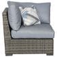 Summit Home Nantucker Bay 4-Piece Patio Sectional in Double Duck Washed Denim, , large