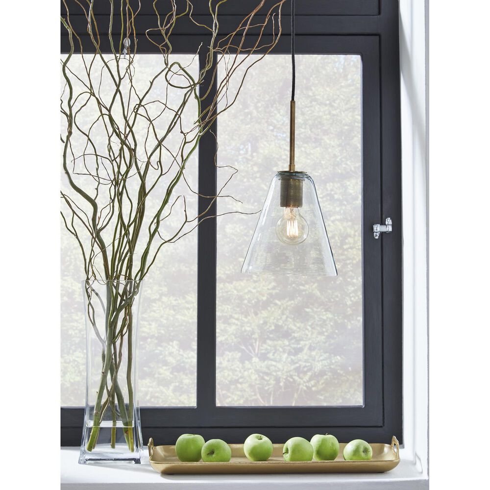Ashley Collbrook Pendant Light in Brass and Antiqued Black, , large