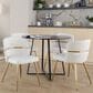LumiSource Cinch Side Chair with Cream Velvet Cushion in Gold (Set of 2), , large