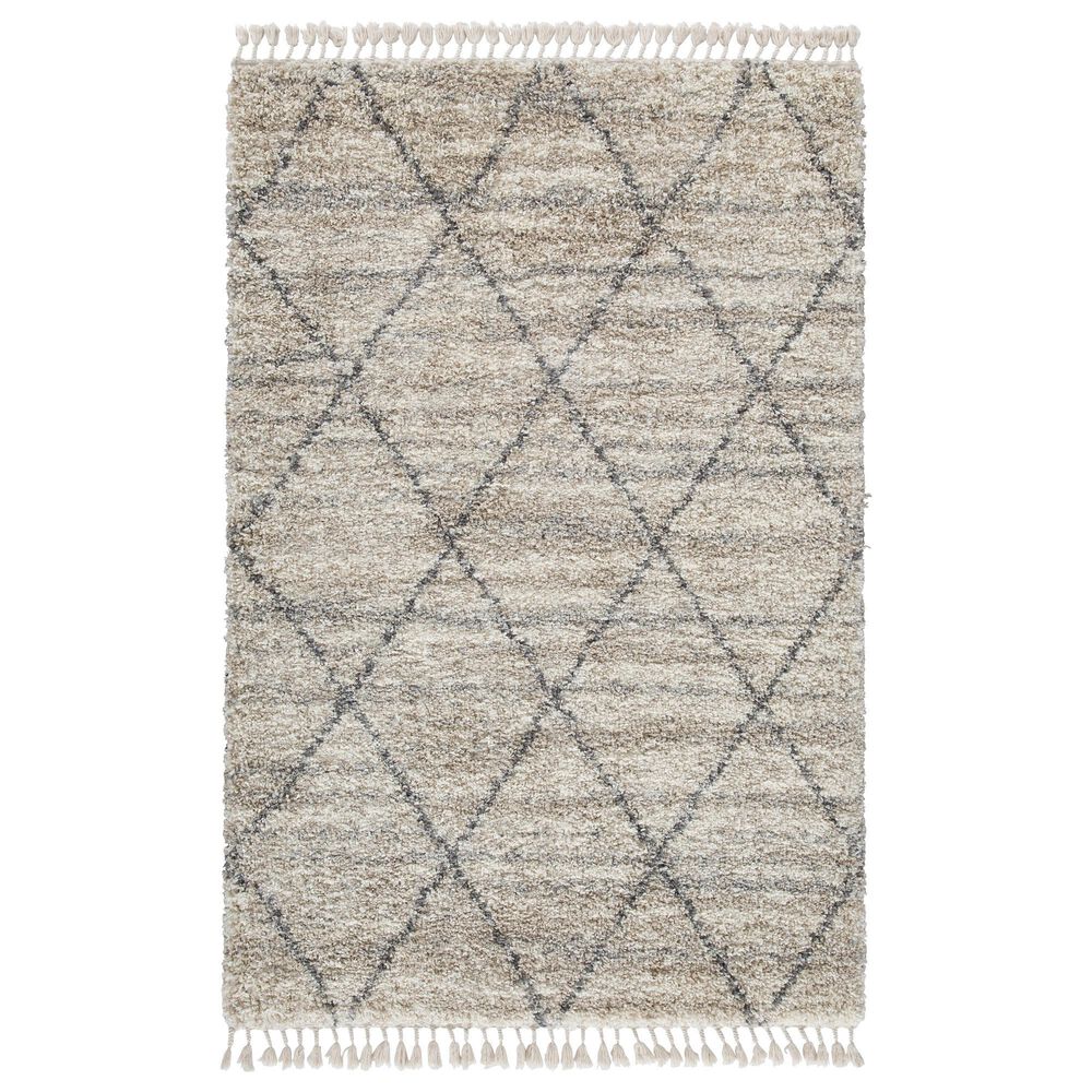 Ashley Abdalah 7"10" x 9"10" Beige and Gray Area Rug, , large