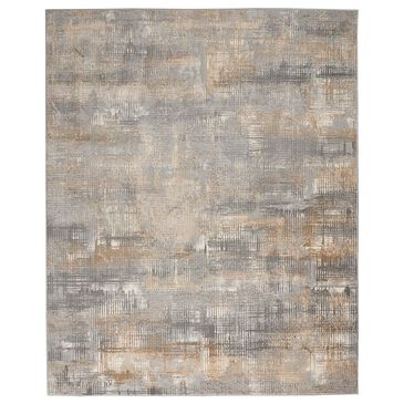 Nourison Rush CK951 9" x 12" Grey and Beige Area Rug, , large
