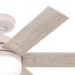 Hunter Pacer 44" Ceiling Fan with LED Lights in Blush Pink, , large