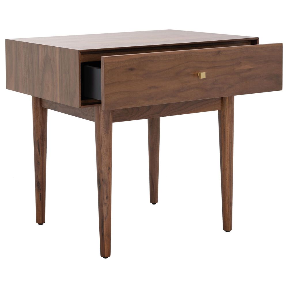 Safavieh Jackson 1 Drawer Nightstand in Walnut, , large