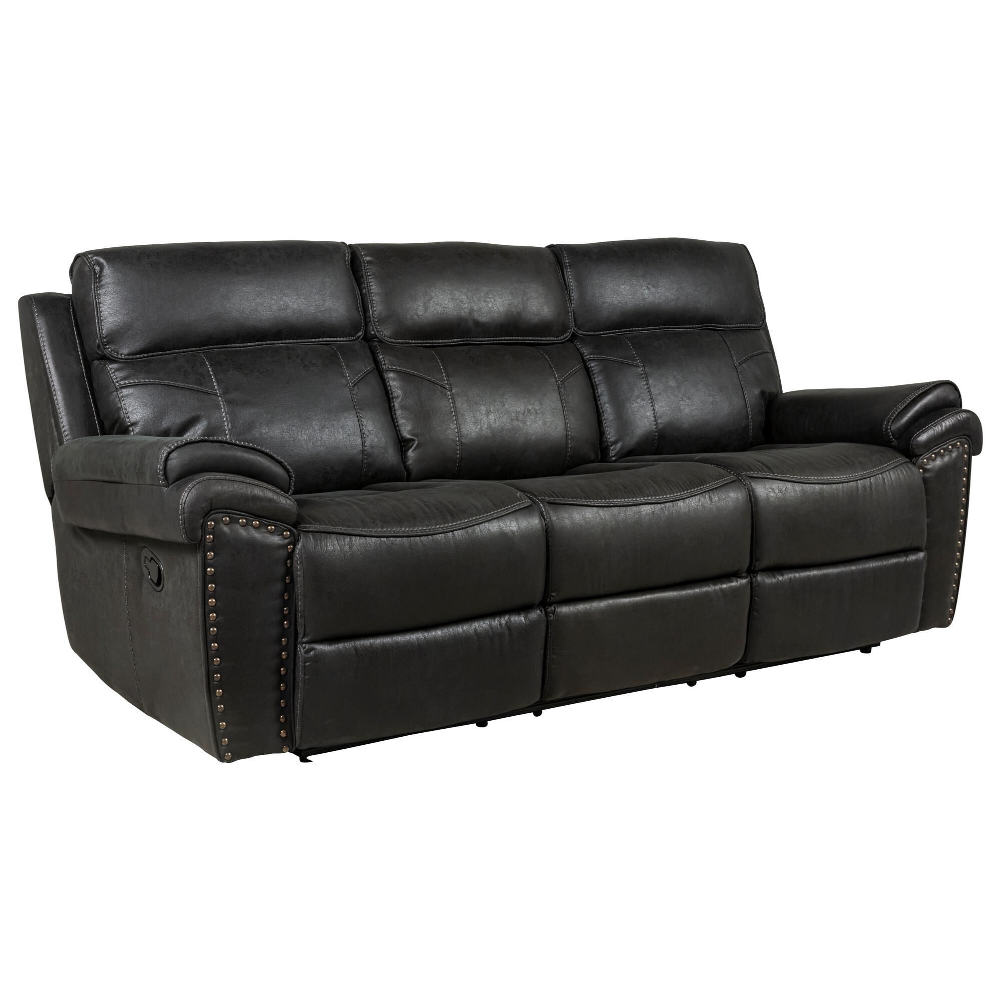 Black recliner couch sales