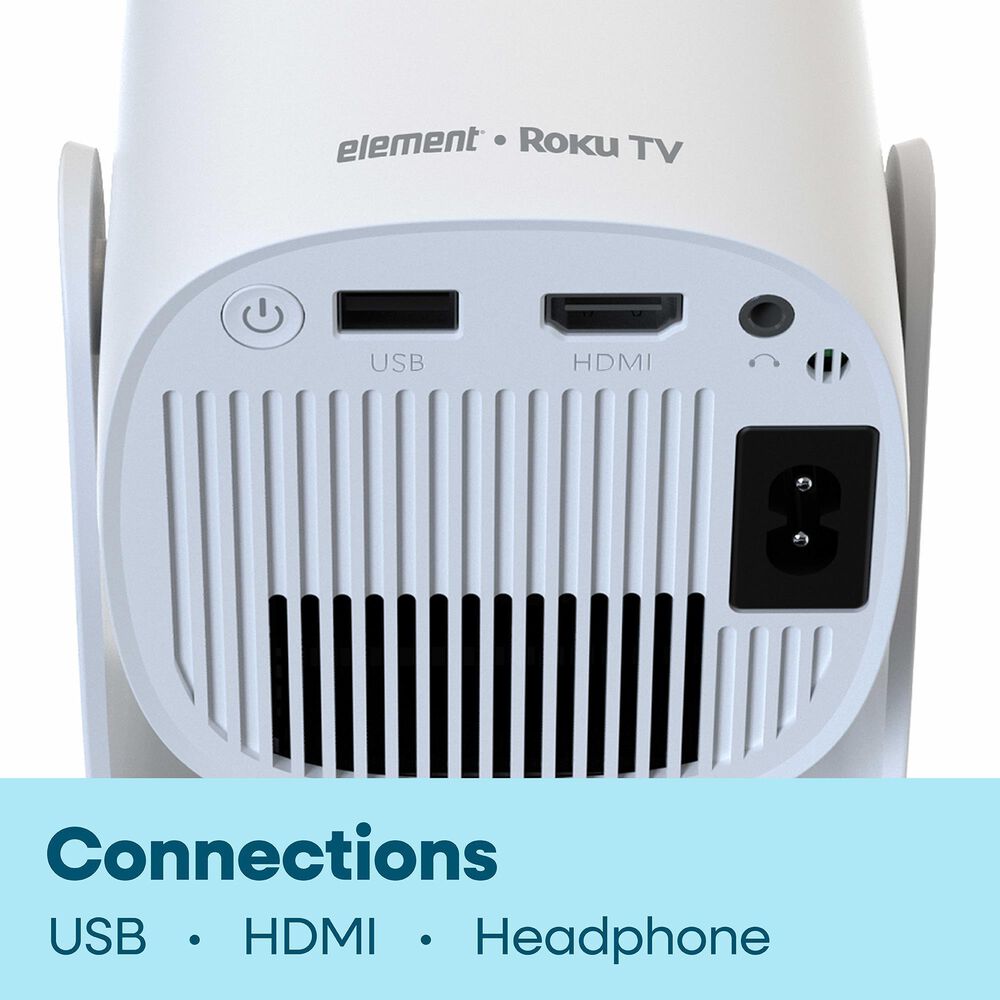 Element Roku 720P HD Mini Smart Projector in White, , large