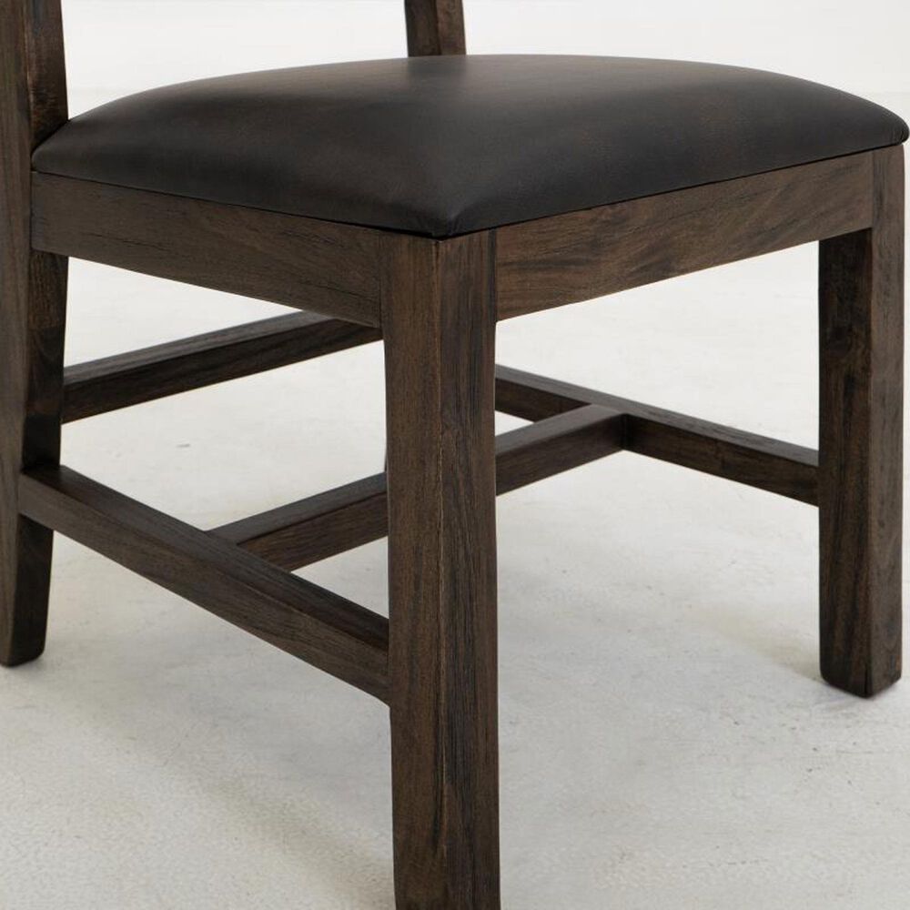 Fallridge Dark Teak and Balam 7-Piece Rectangular Dining Set in Black, , large