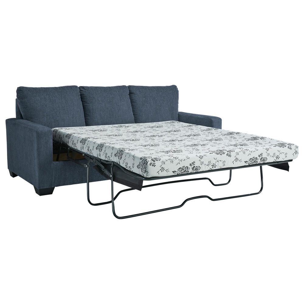 Ashley Rannis Stationary Queen Sofa Sleeper in Navy, , large