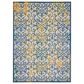 Nourison Aloha 7"10" x 10"6" Ivory and Blue Indoor/Outdoor Area Rug, , large