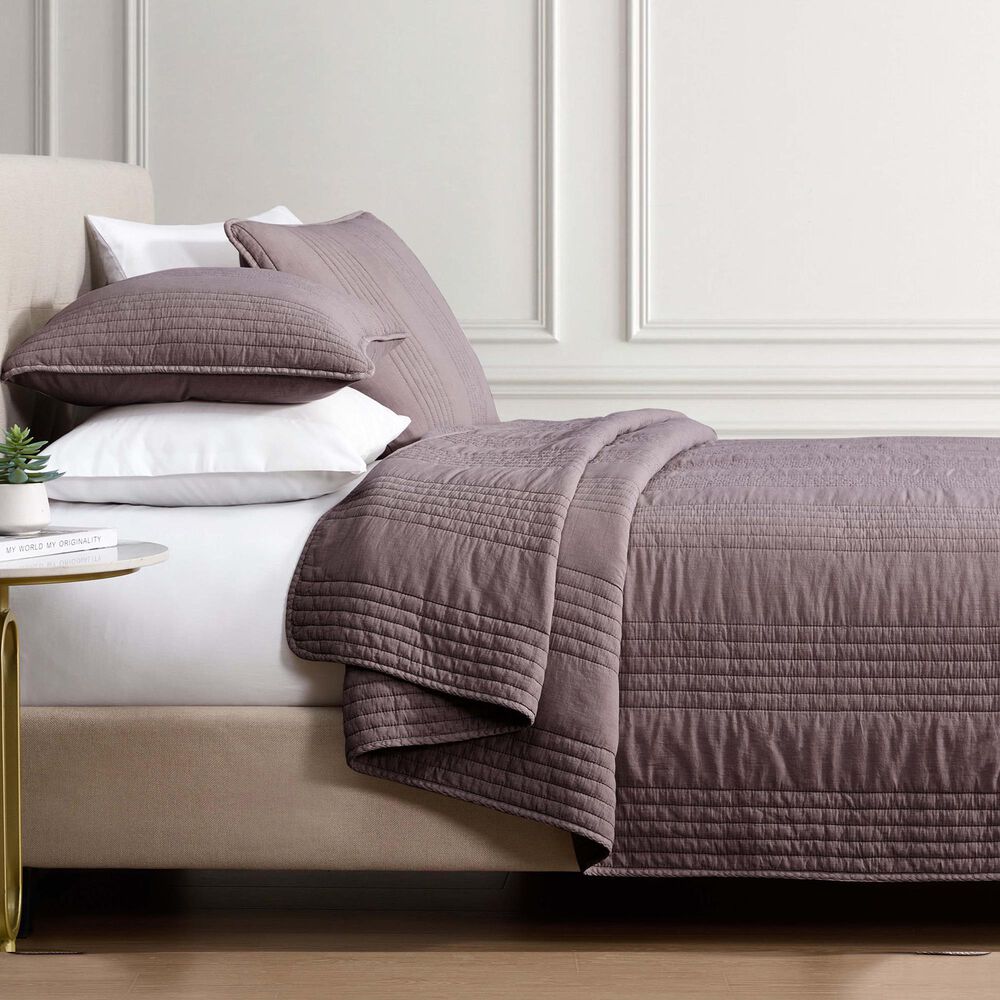 Hallmart Collectibles Sierra 3-Piece King Coverlet Set in Eggplant, , large